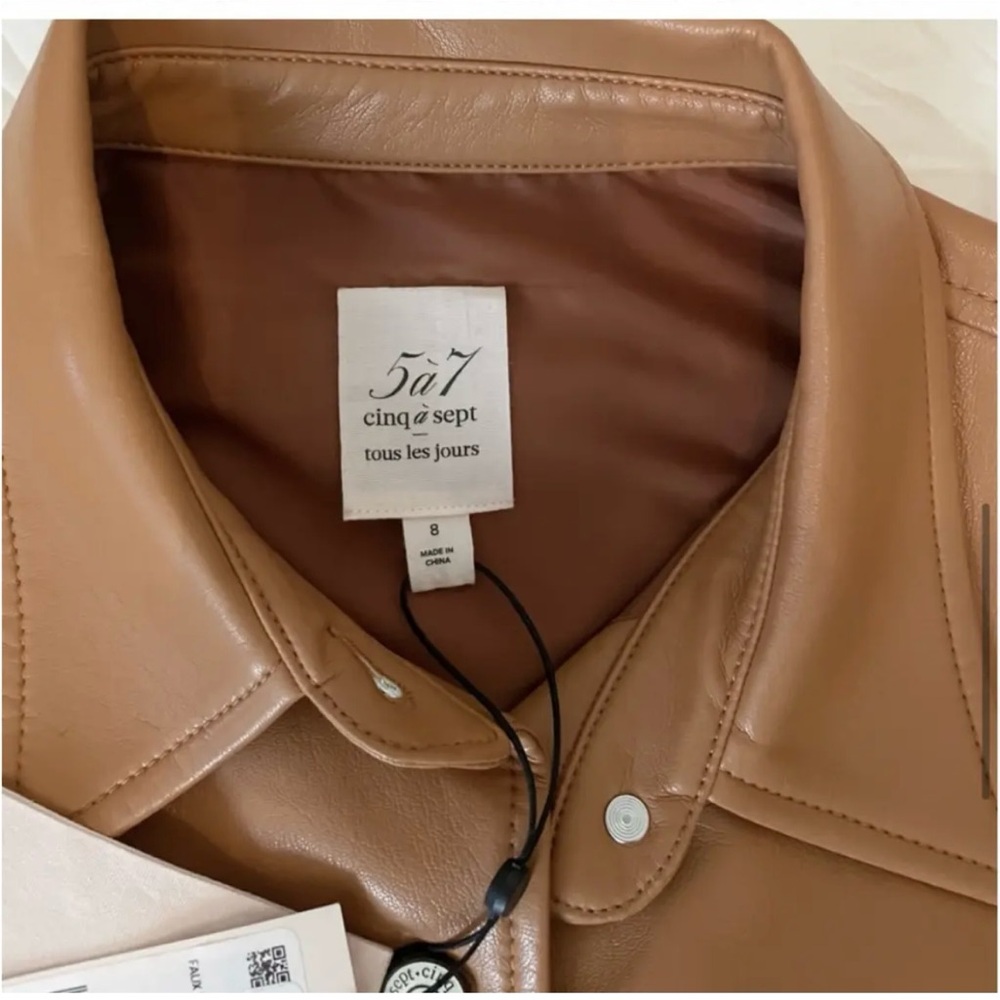 Cinq a Sept Faux Leather Jacket - Picture 5 of 6